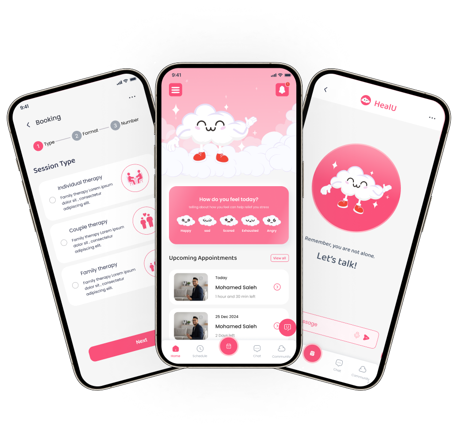 Healu App on Multiple Phones